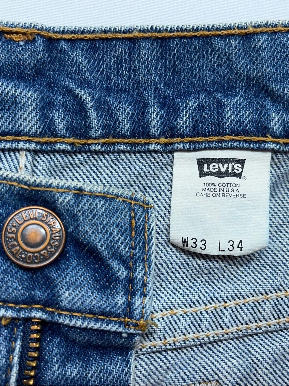 Vintage Levi’s Orange Tab Jeans Mens Size 33x34 517 Bootcut 90s Made in USA